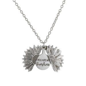 3/$20 New Silver You Are My Sunshine Necklace